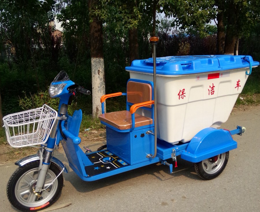 電動(dòng)三輪保潔車DG3500B500L塑料桶0